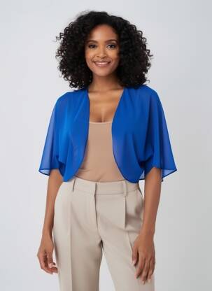 Bolero mâneci scurte albastru JOSEPH RIBKOFF femeie