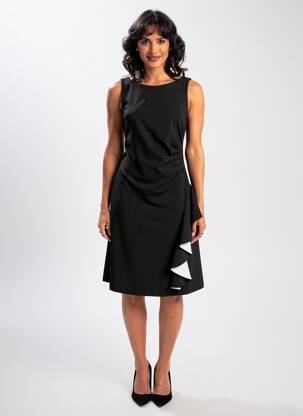 Rochie midi fără mâneci fără mâneci negru JOSEPH RIBKOFF femeie