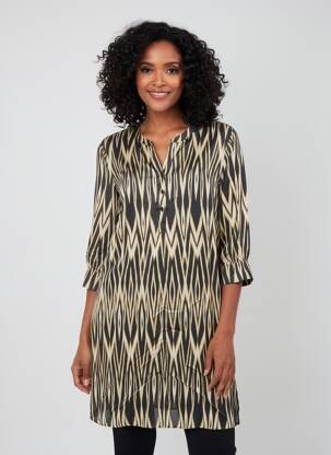 Rochie midi croială fluidă mâneci 3/4 negru GERRY WEBER femeie