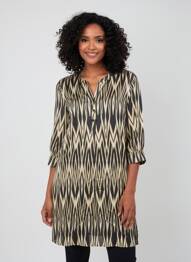 Rochie midi croială fluidă mâneci 3/4 negru GERRY WEBER femme