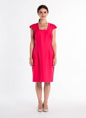 Rochie midi țesătură crep mâneci scurte roșu DIANA GALLESI femeie