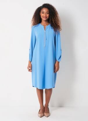 Rochie scurtă mâneci 3/4 mâneci 3/4 albastru JOSEPH RIBKOFF femme