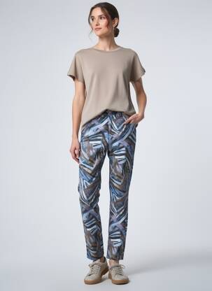 Pantalon slim țesătură poplin mărime normală albastru GARDEUR femeie