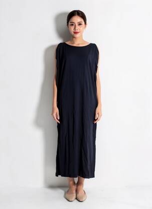 Rochie lungă fără mâneci fără mâneci albastru LIVIANA CONTI femeie