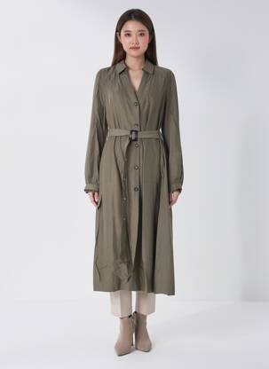 Rochie midi mâneci lungi mâneci lungi verde IVI femeie