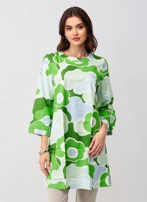 Rochie scurtă mâneci 3/4 mâneci 3/4 verde TARA JARMON femeie