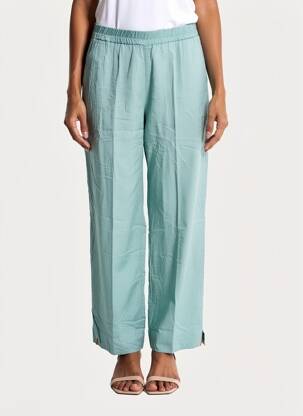 Pantalon drept talie elastică verde MAEVY femeie