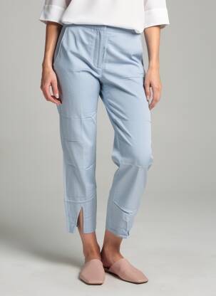 Pantalon 7/8 talie elastică albastru SEVENTY femeie