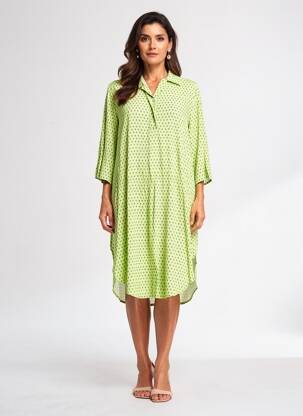 Rochie de plajă mâneci 3/4 verde TESSY femme