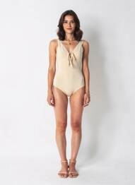 Costum de baie dintr-o singură piesă bej PAIN DE SUCRE femme