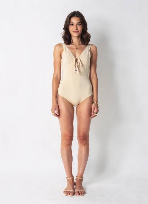 Costum de baie dintr-o singură piesă bej PAIN DE SUCRE femme