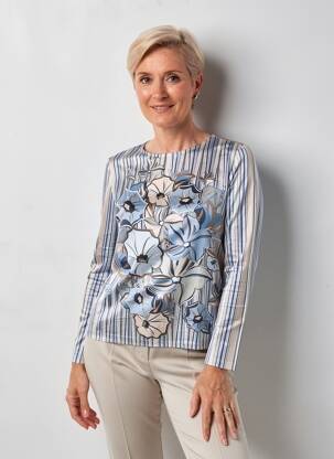 Top mâneci lungi mâneci lungi albastru SOMMERMANN femeie