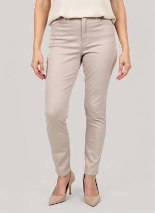 Jegging țesătură poplin mărime normală bej STARK femeie