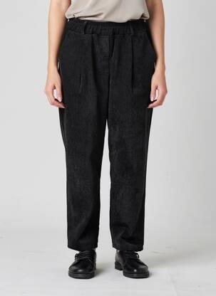 Pantalon drept talie elastică mărime normală negru MADE IN ITALY femeie