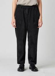 Pantalon drept talie elastică mărime normală negru MADE IN ITALY femeie