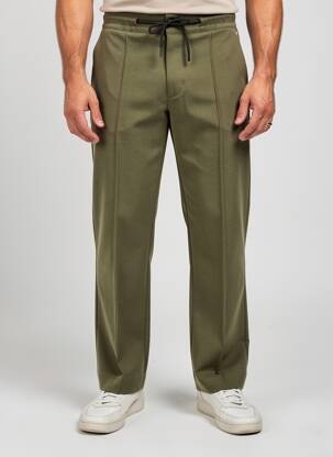 Pantalon drept elasticitate mărime normală verde OVER/D bărbat