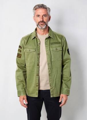 Jachete casual închidere cu nasturi pe față verde DAYTONA bărbat