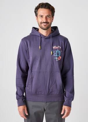 Hanorac cu glugă țesătură jersey mâneci lungi albastru DAYTONA bărbat