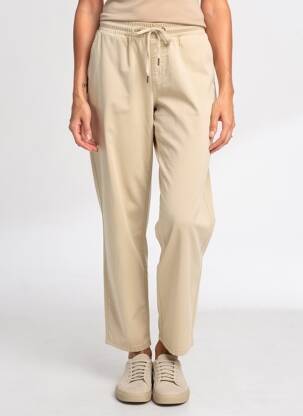Pantalon drept talie elastică bej ESPRIT femeie