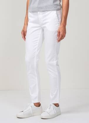 Pantalon slim buzunare alb LOLA ESPELETA femeie