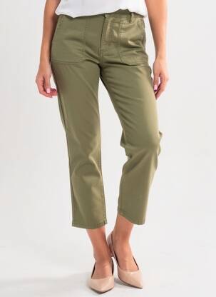Pantalon 7/8 închidere cu fermoar sub clapetă cu nasturi verde LPB LES PETITES BOMBES  femeie