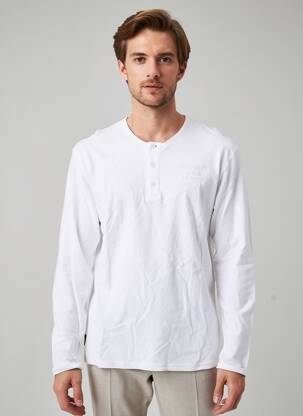 Tricou elasticitate mâneci lungi alb DAYTONA bărbat