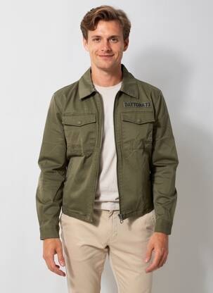 Jachete casual guler de bluză verde DAYTONA bărbat