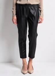 Pantalon 7/8 talie elastică mărime normală negru MAT. femme