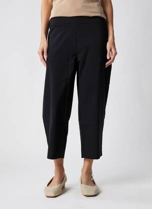 Pantalon 7/8 țesătură poplin mărime normală negru YESTA femeie