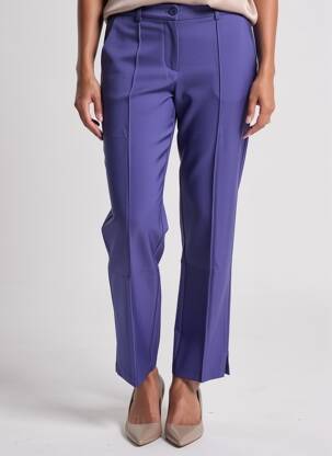 Pantalon slim țesătură poplin mărime normală violet ZILCH femeie