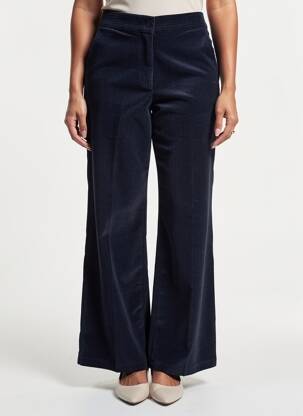 Pantalon drept elasticitate mărime normală albastru NICE THINGS femeie