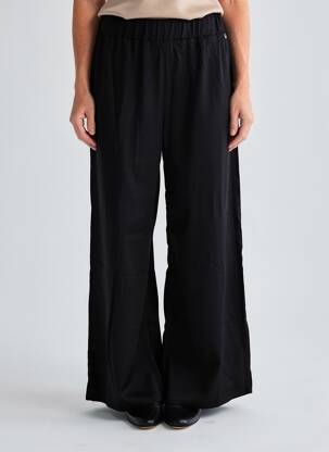Pantalon larg croială fluidă mărime normală negru MÊME ROAD femeie