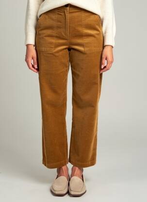 Pantalon drept elasticitate mărime normală maro NICE THINGS femeie