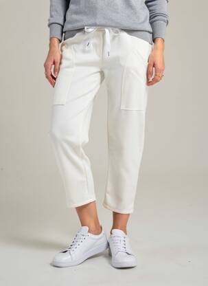 Pantalon 7/8 elasticitate mărime normală alb APRIL VINTAGE femeie