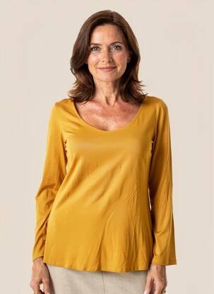 Tricou mâneci lungi mâneci lungi galben AN II VITO femeie