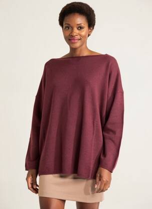 Pulover țesătură melanj mâneci lungi violet CIVICO 1 femeie