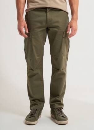 Pantalon chino elasticitate mărime normală verde DAYTONA bărbat