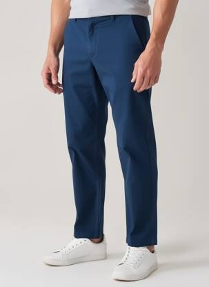 Pantalon chino elasticitate mărime normală albastru DAYTONA bărbat