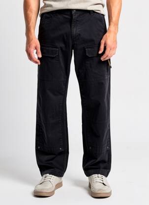 Pantalon cargo țesătură poplin mărime normală negru DAYTONA bărbat