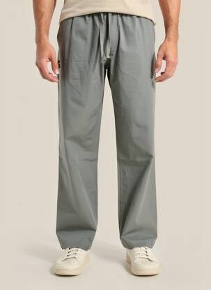 Pantalon drept țesătură poplin mărime normală gri DAYTONA bărbat