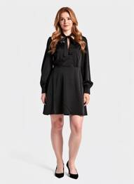 Rochie scurtă mâneci lungi mâneci lungi negru MOLLY BRACKEN femeie