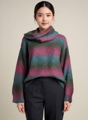 Pulover elasticitate mâneci lungi verde MOLLY BRACKEN femeie