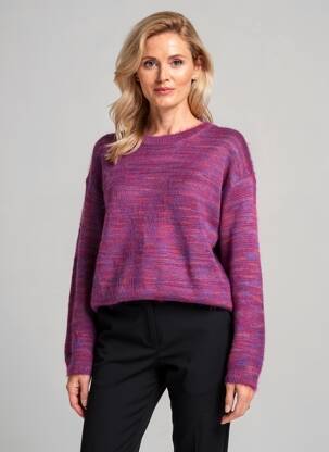 Pulover elasticitate mâneci lungi violet MOLLY BRACKEN femeie