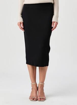 Fustă midi elasticitate negru B.YOUNG femeie