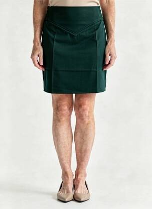 Fustă scurtă talie elastică verde MOLLY BRACKEN femeie