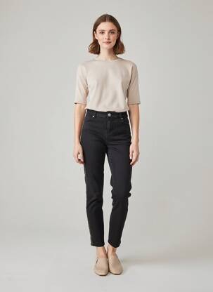 Pantalon slim buzunare negru MORGAN femeie