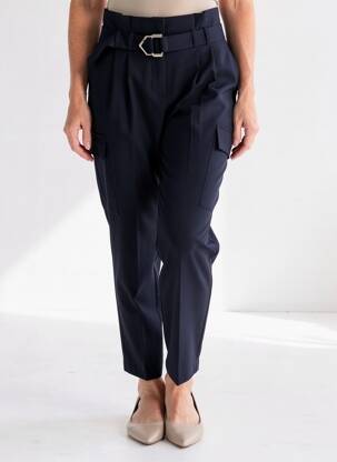 Pantalon slim buzunare albastru MORGAN femeie