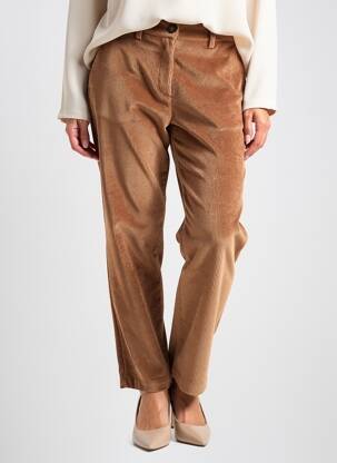 Pantalon slim talie elastică maro LOLA ESPELETA femeie