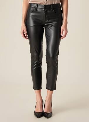 Pantalon 7/8 închidere cu fermoar sub clapetă cu nasturi negru SALSA femeie