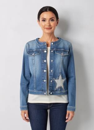 Jachete casual guler rotund albastru LIU JO femeie